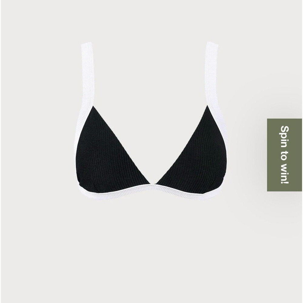 Berlook Contrast Trim Triangle Bikini Top